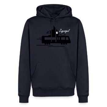 Zugvogel - Männer Premium Bio Hoodie - Navy - Vorne - Nico (187cm)