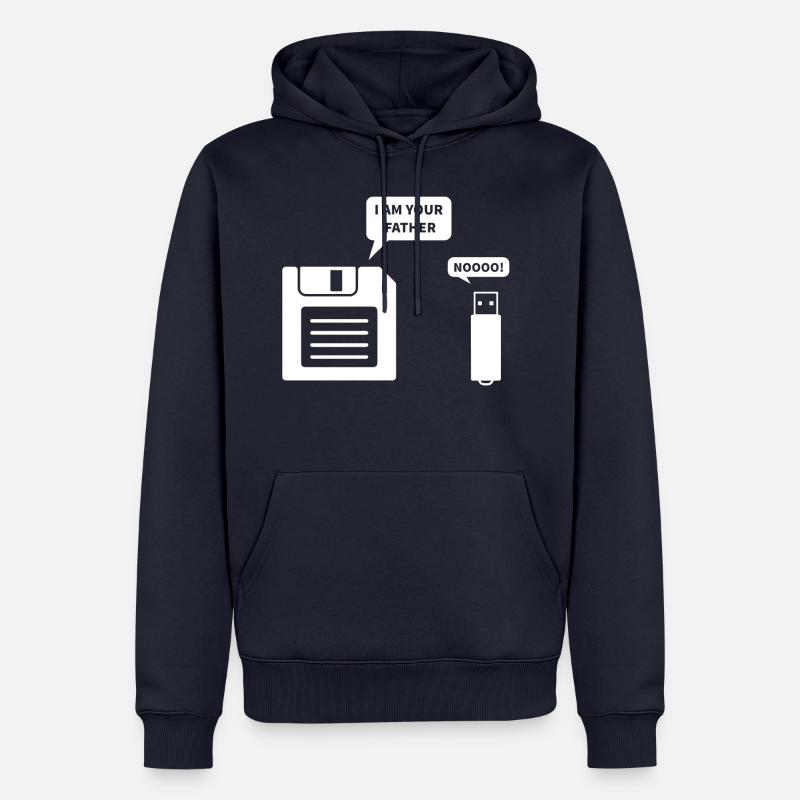 floppy disk usb stick geschenk computer geburtstag - Männer Premium Bio Hoodie - Navy