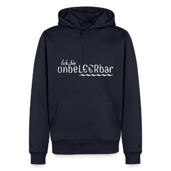 Wortklauberei - Ich bin unbeLEERbar 2 - Männer Premium Bio Hoodie - Navy - Vorne - Nico (187cm)