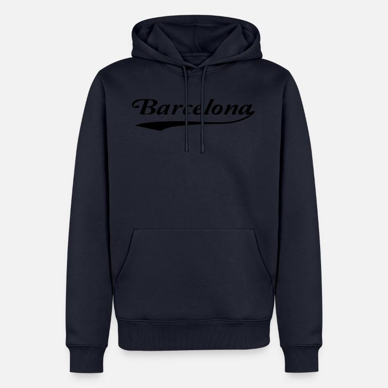Barcelona - Männer Premium Bio Hoodie - Navy