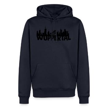 Wuppertal skyline - Men’s Premium Organic Hoodie - navy - Front - Nico (187cm)