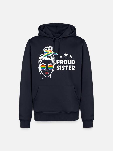 LGBT Stolze Schwester - Männer Premium Bio Hoodie - Navy