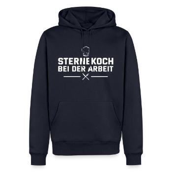 Sternekoch bei der Arbeit Hobbykoch Geschenk - Männer Premium Bio Hoodie - Navy - Vorne - Nico (187cm)