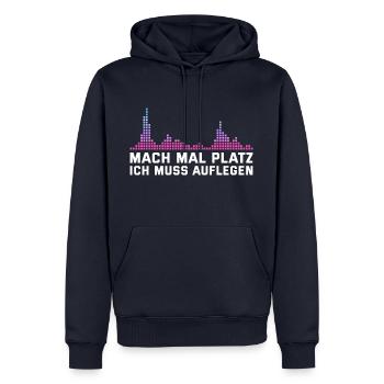 Mach platz Ich muss auflegen DJ Geschenk - Männer Premium Bio Hoodie - Navy - Vorne - Nico (187cm)