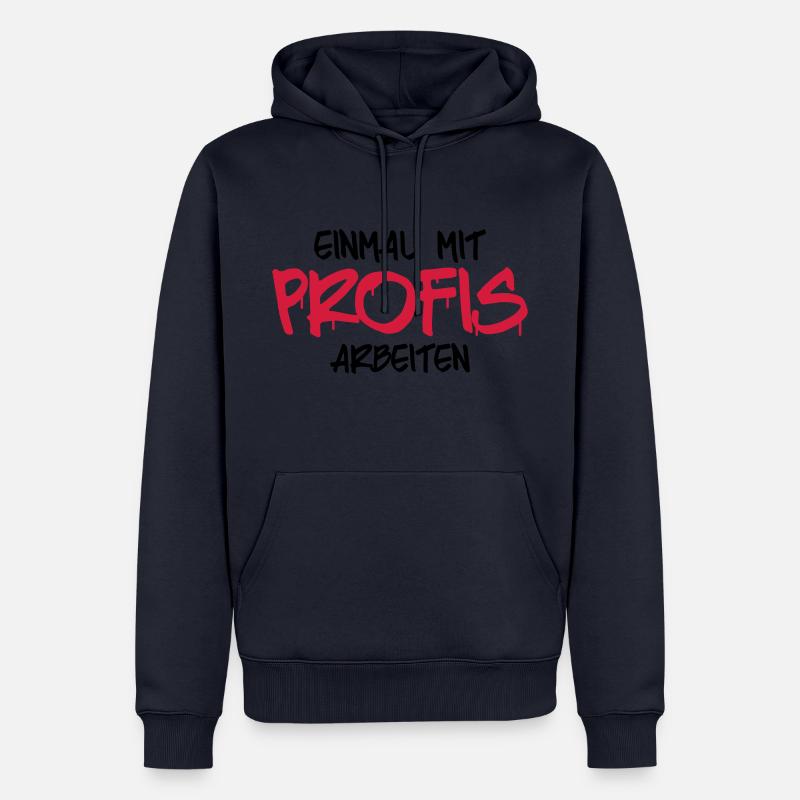 einmal mit profis arbebiten - Männer Premium Bio Hoodie - Navy