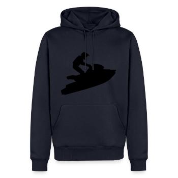 Jet ski - Sweat à capuche Premium bio Homme - bleu marine - Devant - Nico (187cm)