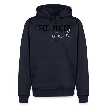 Freelancer at work - Men’s Premium Organic Hoodie - navy - Front - Nico (187cm)