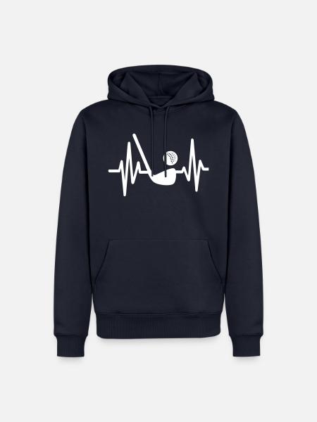 Herzschlag Golf Sport - Männer Premium Bio Hoodie - Navy