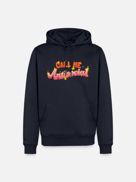 Antisocial Introvert Shy - Männer Premium Bio Hoodie - Navy