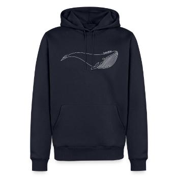 Blauwal - Männer Premium Bio Hoodie - Navy - Vorne - Nico (187cm)