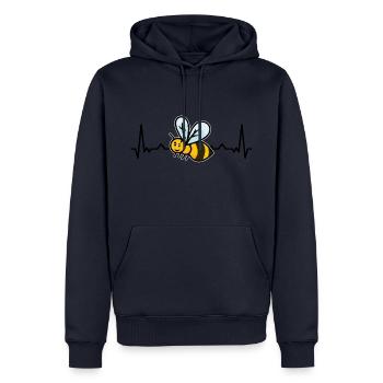 Biene Imker Honigbiene Honig Herzschlag - Männer Premium Bio Hoodie - Navy - Vorne - Nico (187cm)