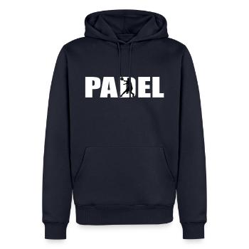 Padel | - Männer Premium Bio Hoodie - Navy - Vorne - Nico (187cm)