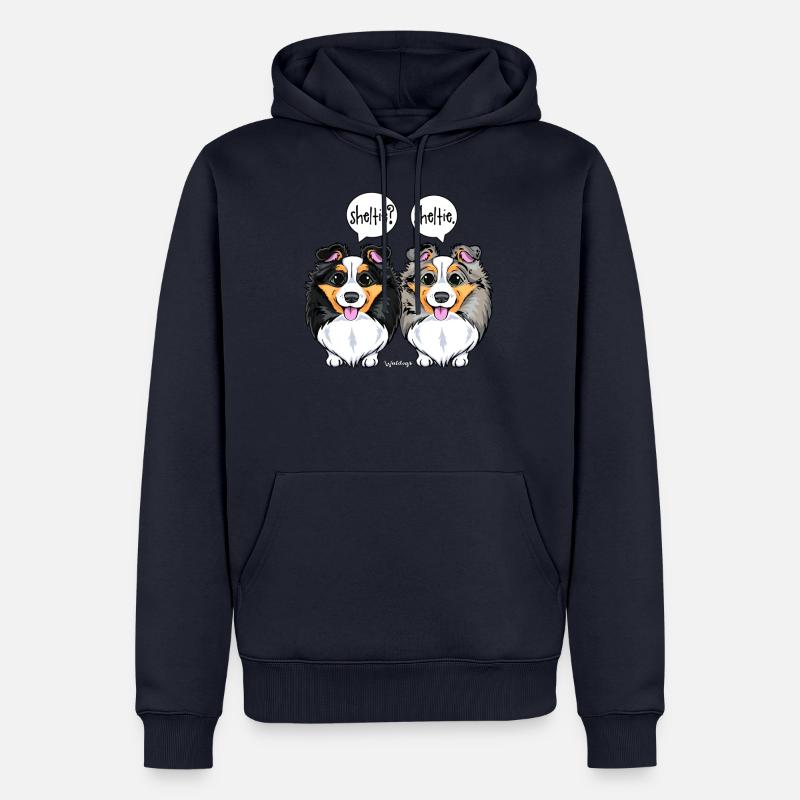 Sheltie Sheltie 2 - Sweat à capuche Premium bio Homme - bleu marine