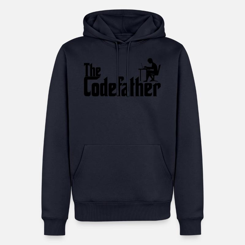 Programmeur informaticien Codefather Coder Coding - Sweat à capuche Premium bio Homme - bleu marine