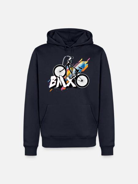 BMX Bicyclette - Urbaninme - Männer Premium Bio Hoodie - Navy
