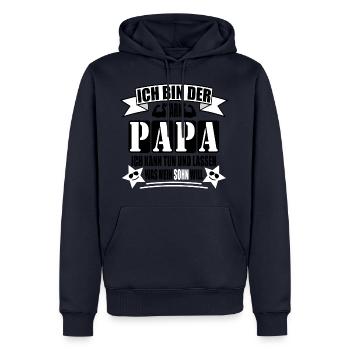 Ich bin der starke Papa - Männer Premium Bio Hoodie - Navy - Vorne - Nico (187cm)