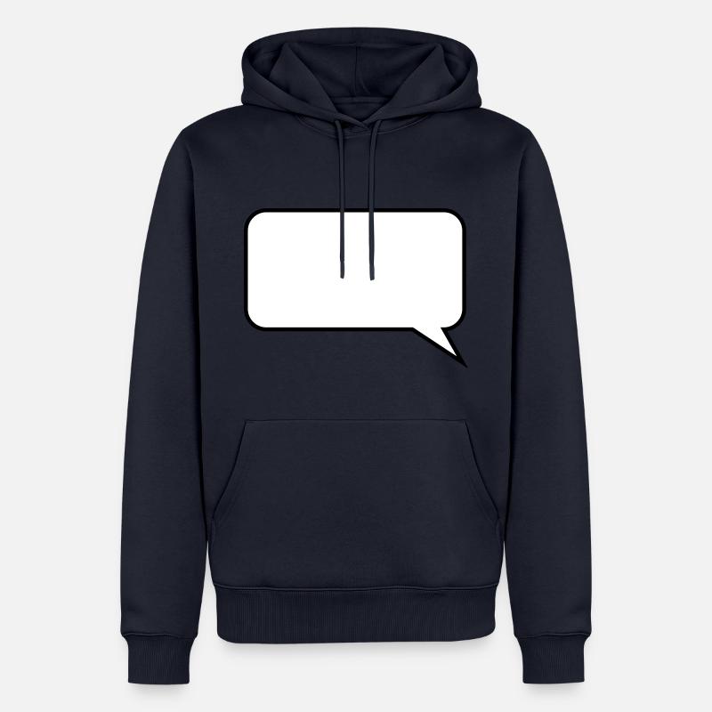 Ballon / / dessin animé / / dire / / déclaration - Sweat à capuche Premium bio Homme - bleu marine