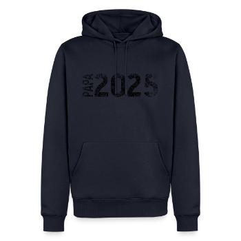 Papa 2025 Dad 2025 Supergrunge Schwarz - Männer Premium Bio Hoodie - Navy - Vorne - Nico (187cm)