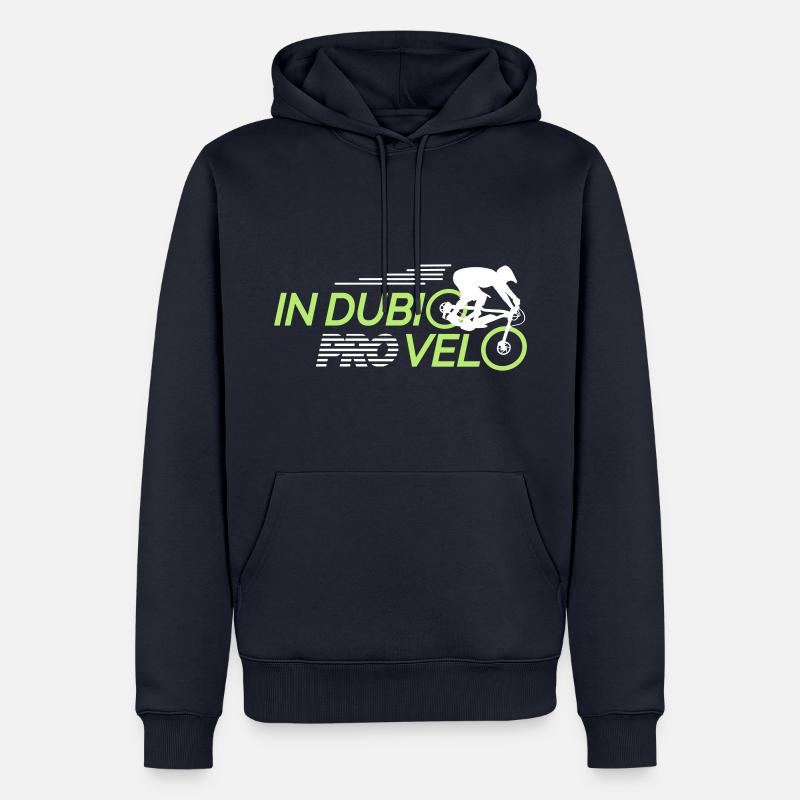in dubio pro velo - Vélo - Sweat à capuche Premium bio Homme - bleu marine