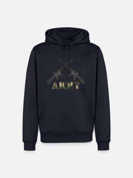 ARMY Armee Militär Waffe - Männer Premium Bio Hoodie - Navy