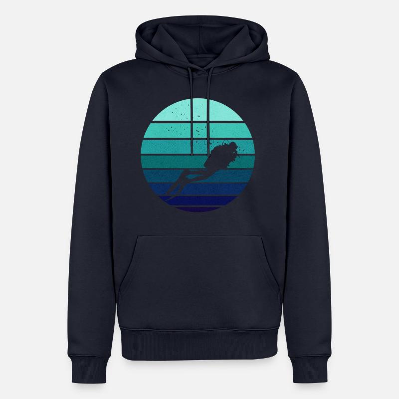 Plongée sous-marine plongeur divas - Sweat à capuche Premium bio Homme - bleu marine
