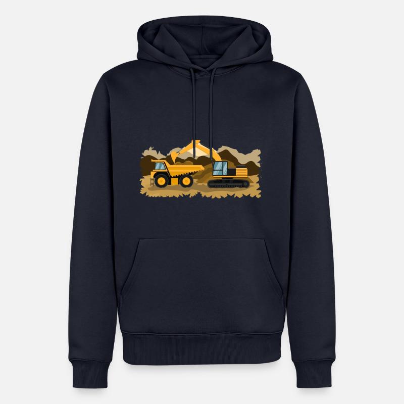 Bagger Kipper Geschenk Geschenkidee - Männer Premium Bio Hoodie - Navy