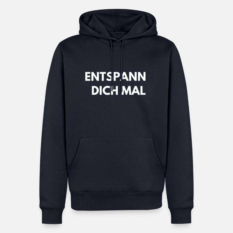 immer locker bleiben - Männer Premium Bio Hoodie - Navy