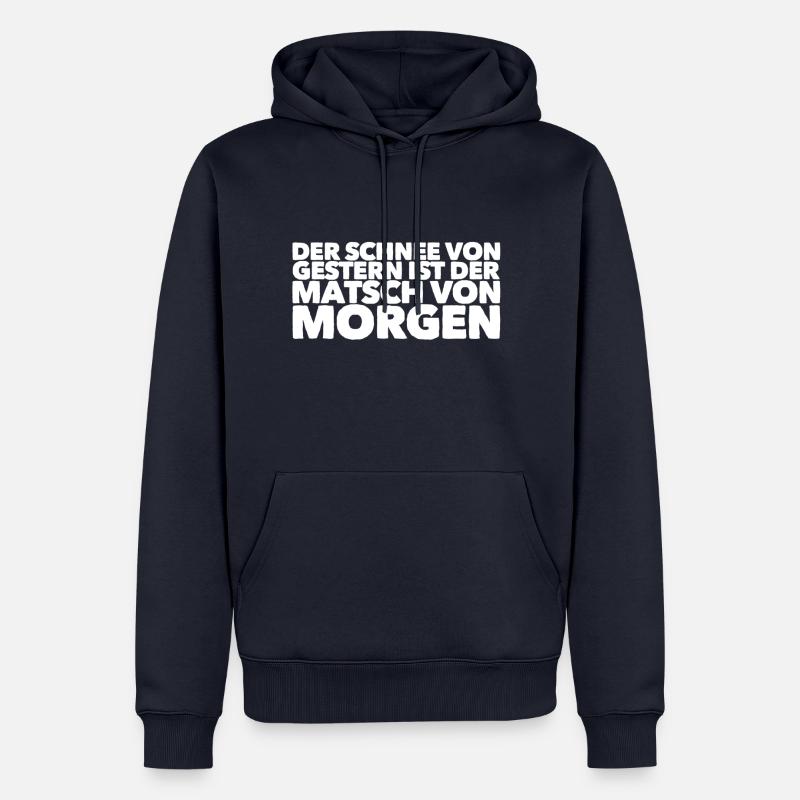 der Schnee wird zu Matsch - Männer Premium Bio Hoodie - Navy
