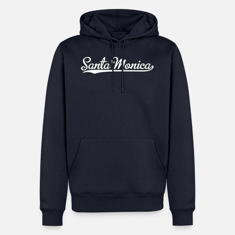 santa monica - Sweat à capuche Premium bio Homme - bleu marine