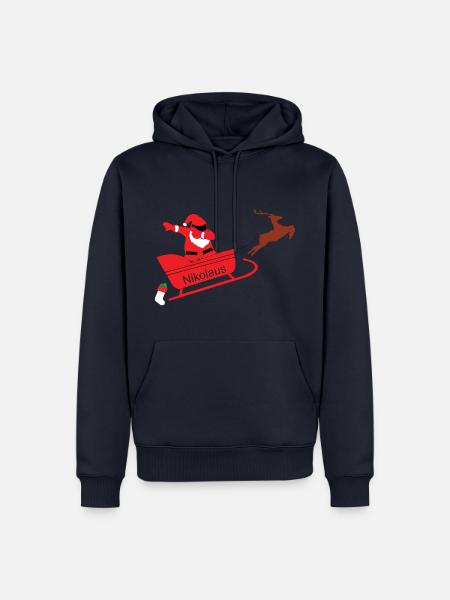 Dabbing Nikolaus - Männer Premium Bio Hoodie - Navy