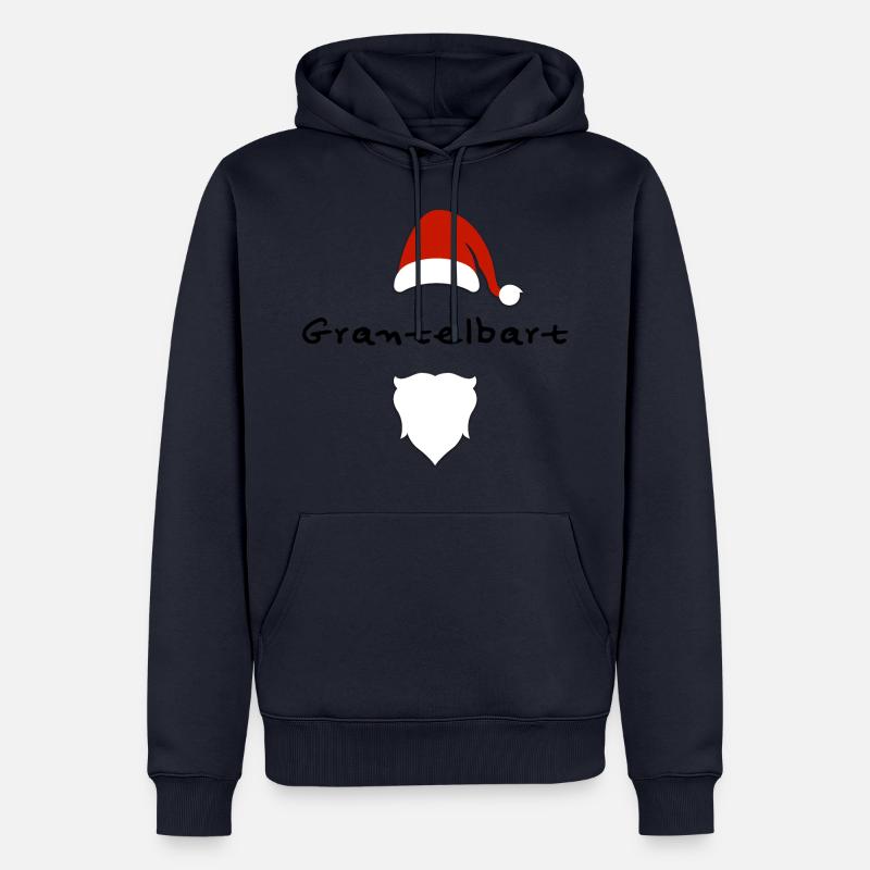Grantelbart schwarz - Männer Premium Bio Hoodie - Navy