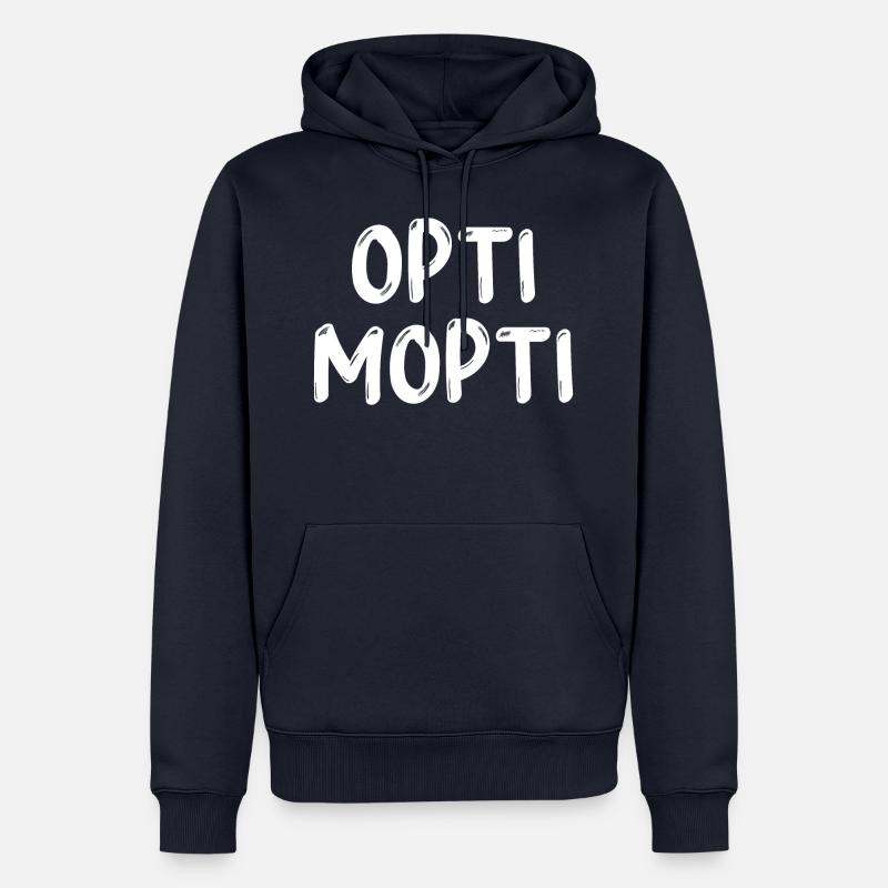 Opti Mopti Optimopti - Sweat à capuche Premium bio Homme - bleu marine