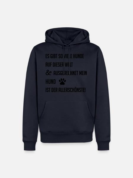 Schönster Hund Hundespruch Hund Hundebesitzer - Männer Premium Bio Hoodie - Navy