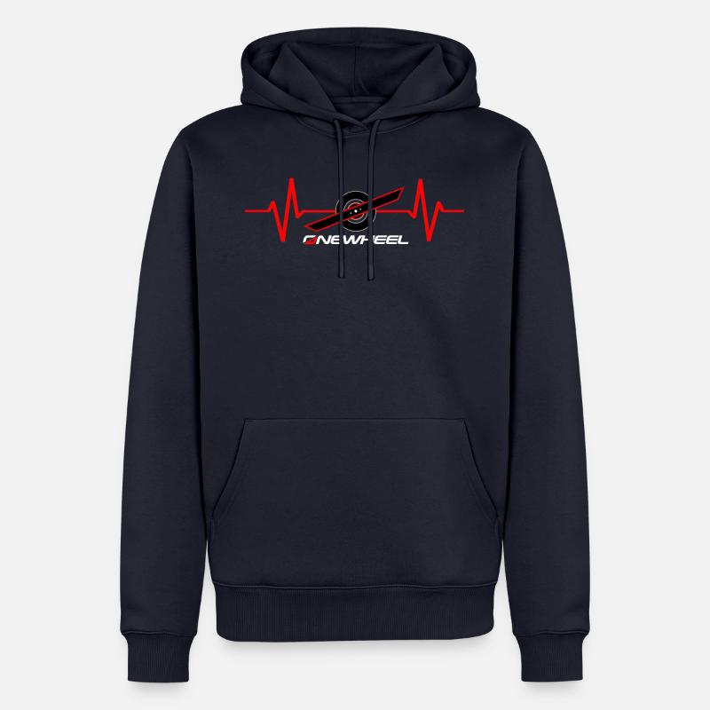 OneWheelLife (texte blanc) - Sweat à capuche Premium bio Homme - bleu marine