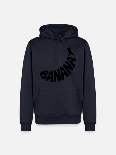 Banane - Coole Frucht Logo - Männer Premium Bio Hoodie - Navy