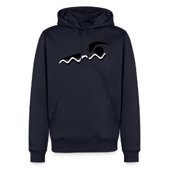 swim - Men’s Premium Organic Hoodie - navy - Front - Nico (187cm)