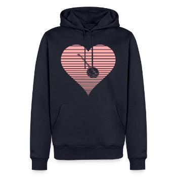 Banjo - Sweat à capuche Premium bio Homme - bleu marine - Devant - Nico (187cm)