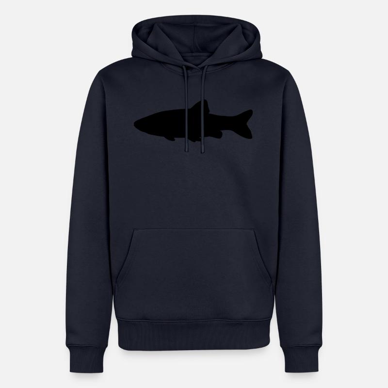 Chiot de silhouette de poisson - Sweat à capuche Premium bio Homme - bleu marine
