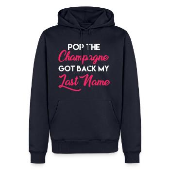 Funny Divorce Pop The - Männer Premium Bio Hoodie - Navy - Vorne - Nico (187cm)