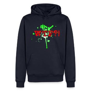 WTF - Männer Premium Bio Hoodie - Navy - Vorne - Nico (187cm)