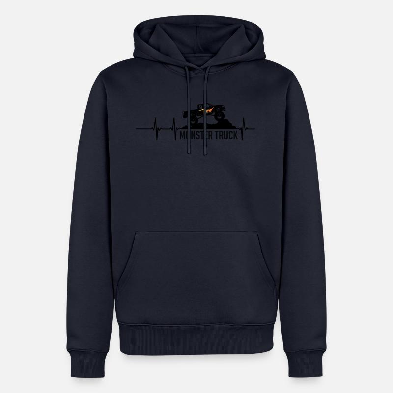 monster truck - Männer Premium Bio Hoodie - Navy