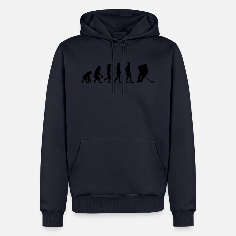 Evolution Eishockey - Männer Premium Bio Hoodie - Navy