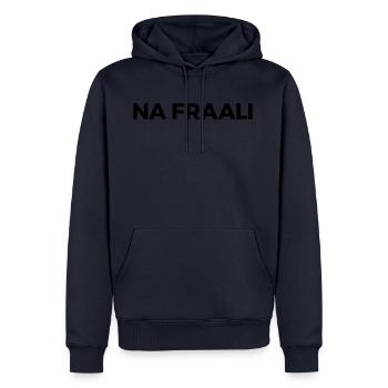 Na fraali - montserrat - Männer Premium Bio Hoodie - Navy - Vorne - Nico (187cm)