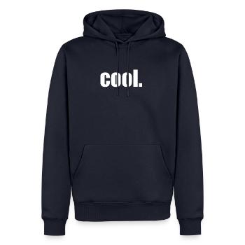 Cool Proverbes Conception - Sweat à capuche Premium bio Homme - bleu marine - Devant - Nico (187cm)