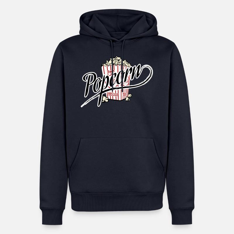 pop-corn - Sweat à capuche Premium bio Homme - bleu marine