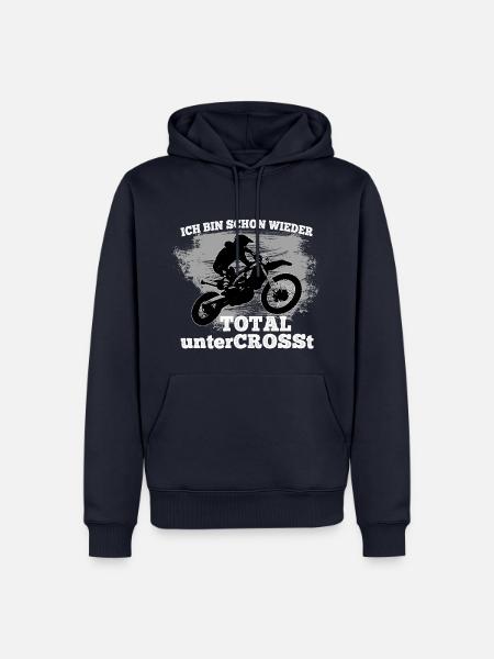 Motocross Shirt · Enduro · Total untercrosst - Männer Premium Bio Hoodie - Navy