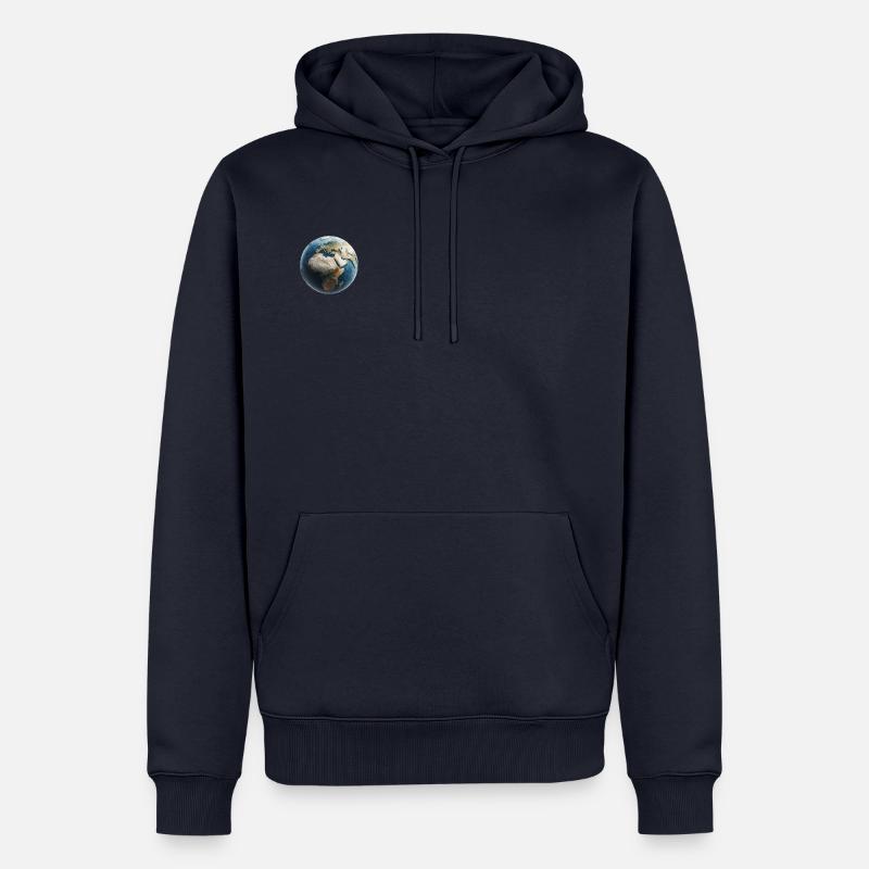 Planet Erde Polygon - Männer Premium Bio Hoodie - Navy