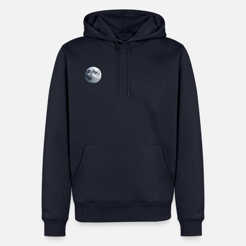 Polygone de la Lune - Sweat à capuche Premium bio Homme - bleu marine