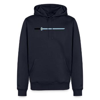 Sword middle age gift idea blade sharp - Men’s Premium Organic Hoodie - navy - Front - Nico (187cm)