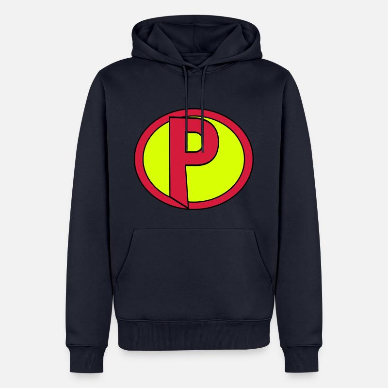 Super, Superheld, Superheldin, Hero, P - Männer Premium Bio Hoodie - Navy
